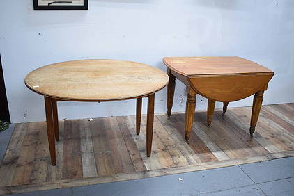 Two Antique Oak Drop Leaf Dining Tables (1 of 6)