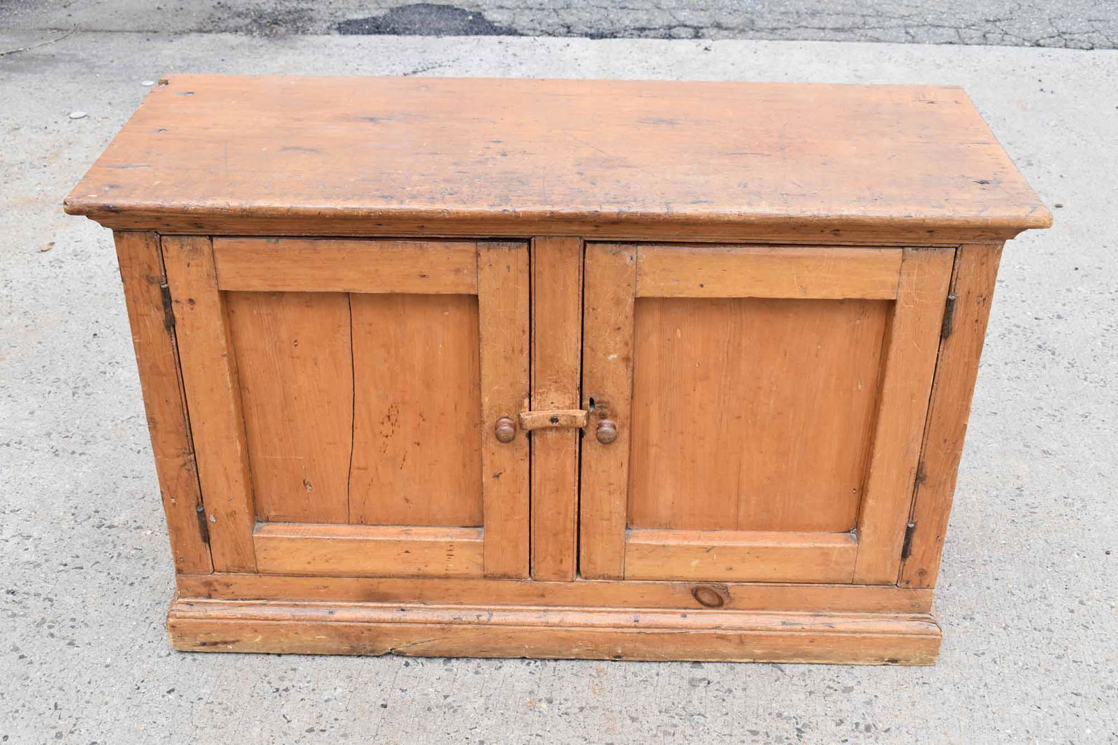 Antique Stained Pine Two Door Cabinet (1 of 8)