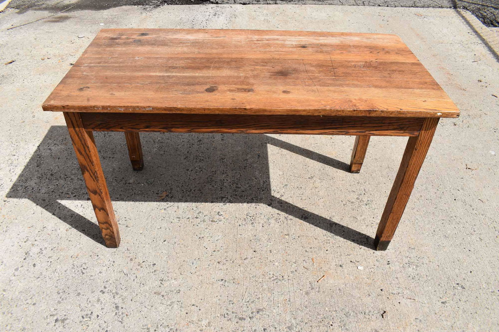 Vintage Oak Long Dining Table (1 of 7)