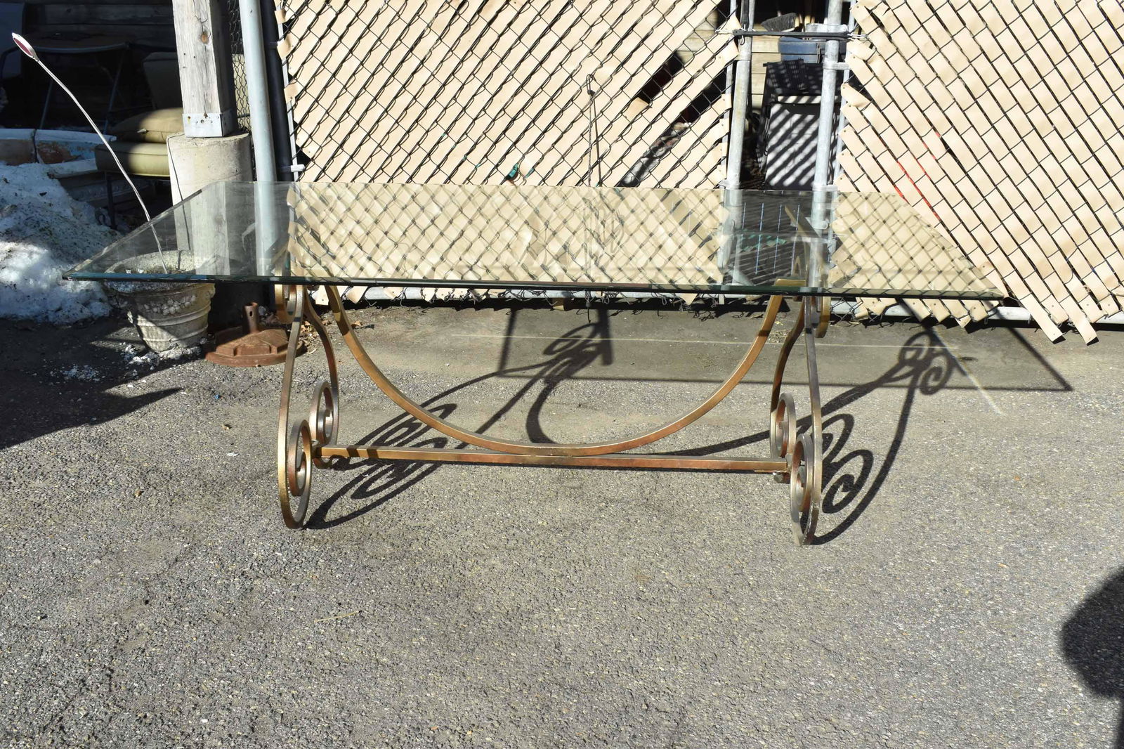 Modern Glass Top Dining Table (1 of 3)