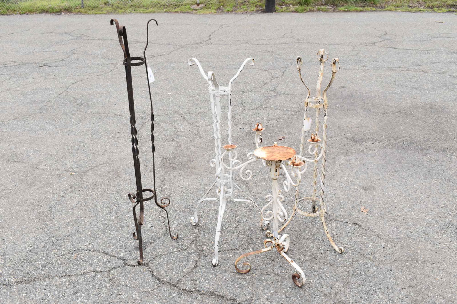 4 Vintage Wrought Iron Plant Stands (1 of 5)