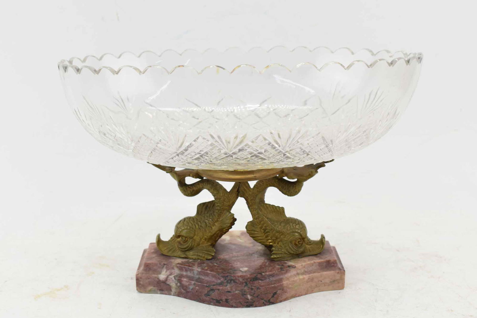 French Cut Glass & Gilt Bronze Centerpiece Bowl (1 of 6)