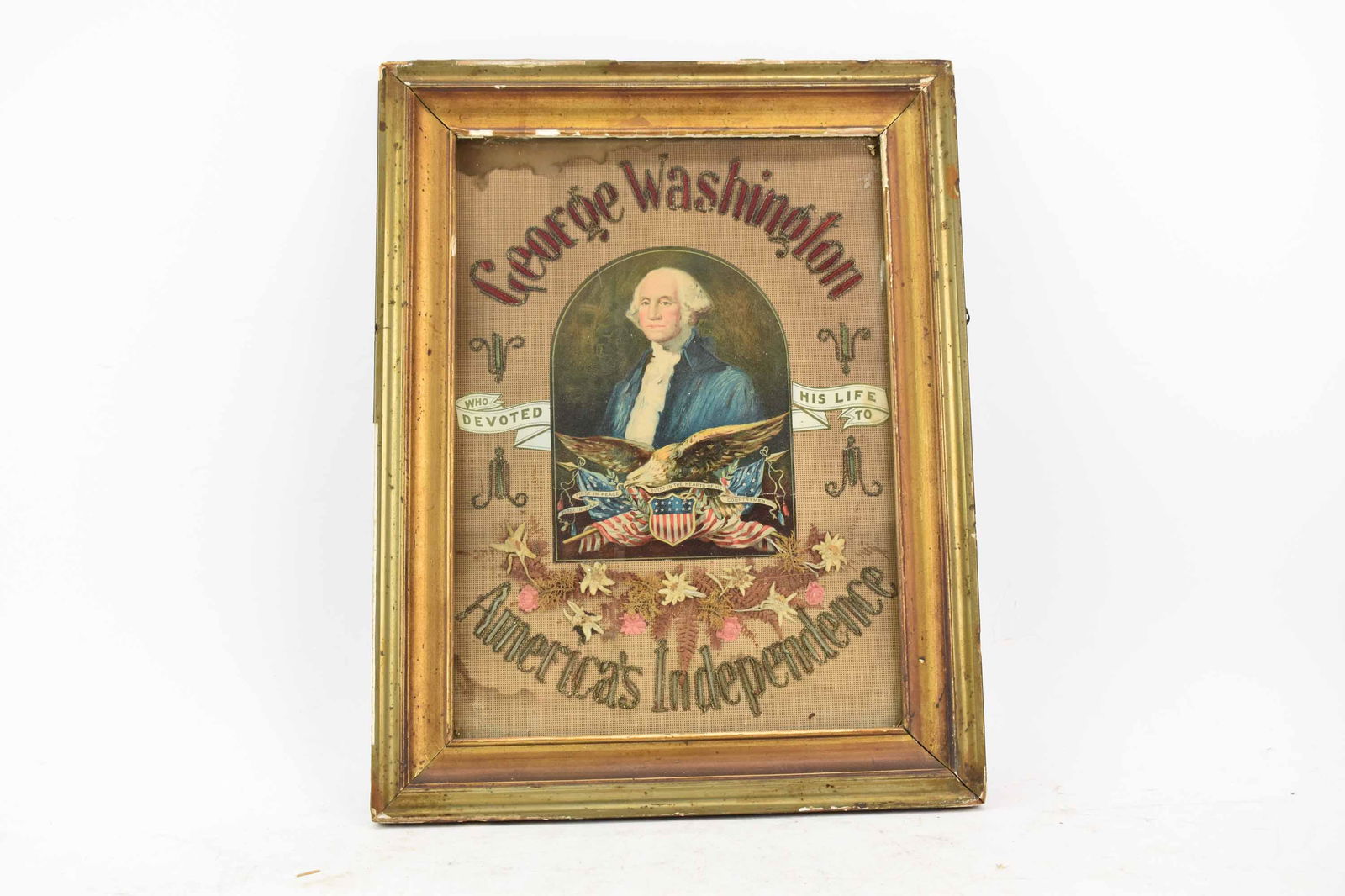 Antique Framed George Washington Dedication (1 of 9)