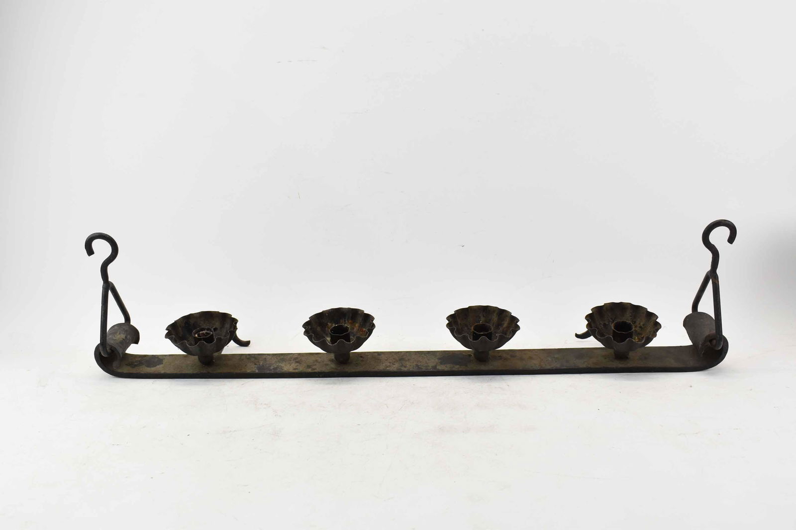 Antique Wrought Iron Hanging Candle Holder (1 of 5)