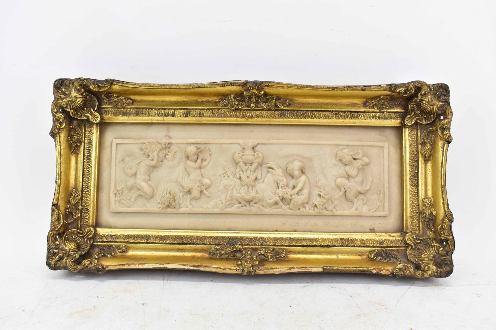 Emile Andre Boisseau Carved Marble Relief Panel (1 of 6)