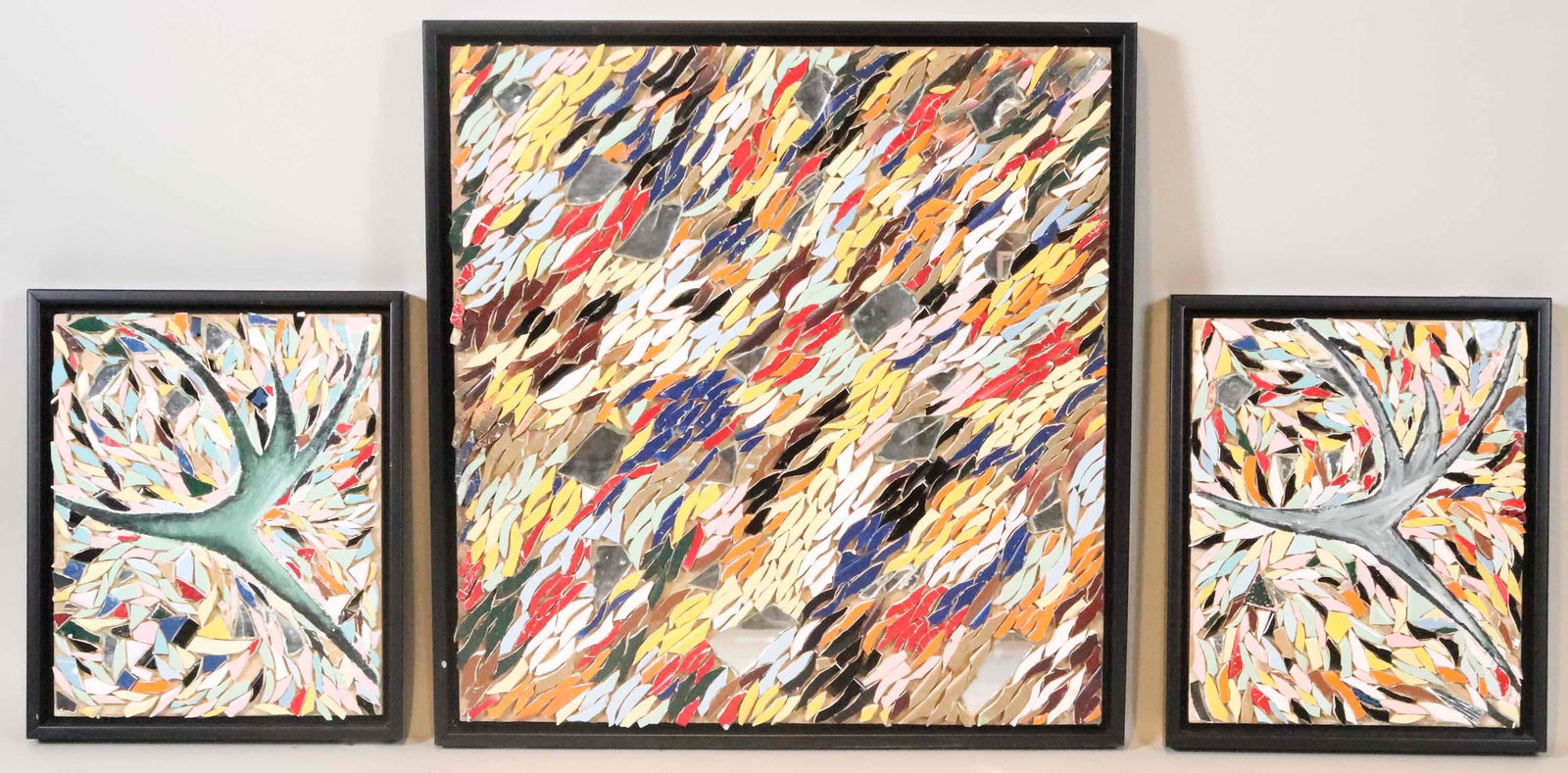 Three Polychrome Tile and Mirror Mosaics (1 of 5)