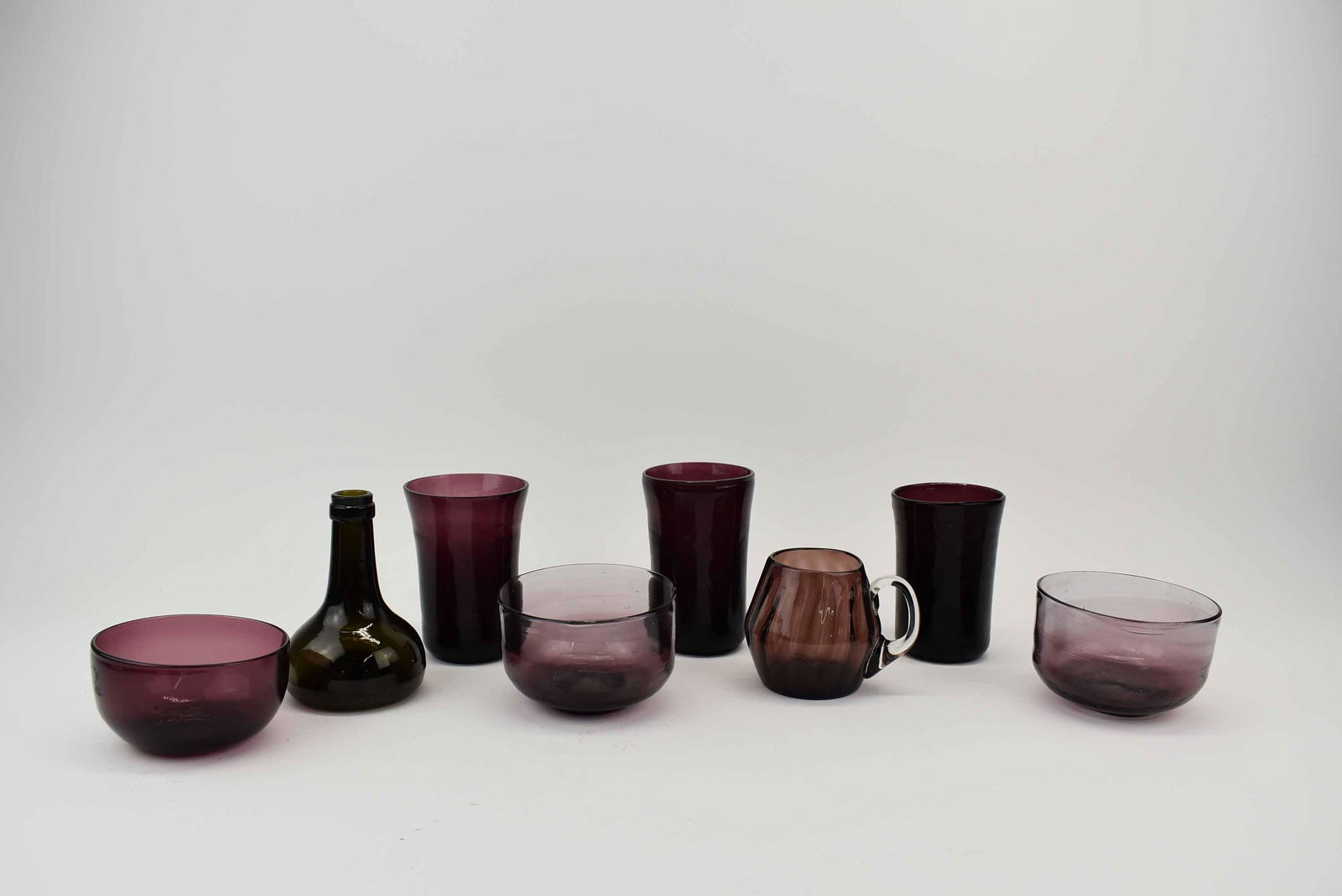 Group of Purple Blown Glass Tableware (1 of 9)