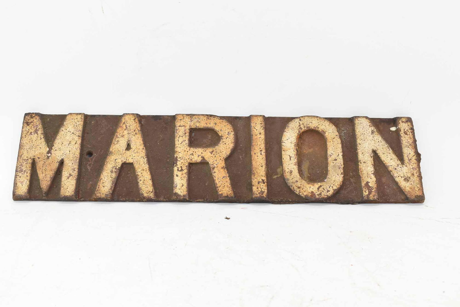 Vintage Cast Iron MARION Sign (1 of 5)