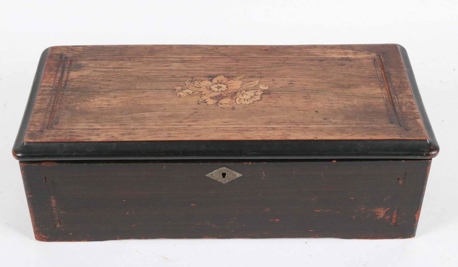 Swiss Inlaid Mahogany 8 Airs Music Box (1 of 4)