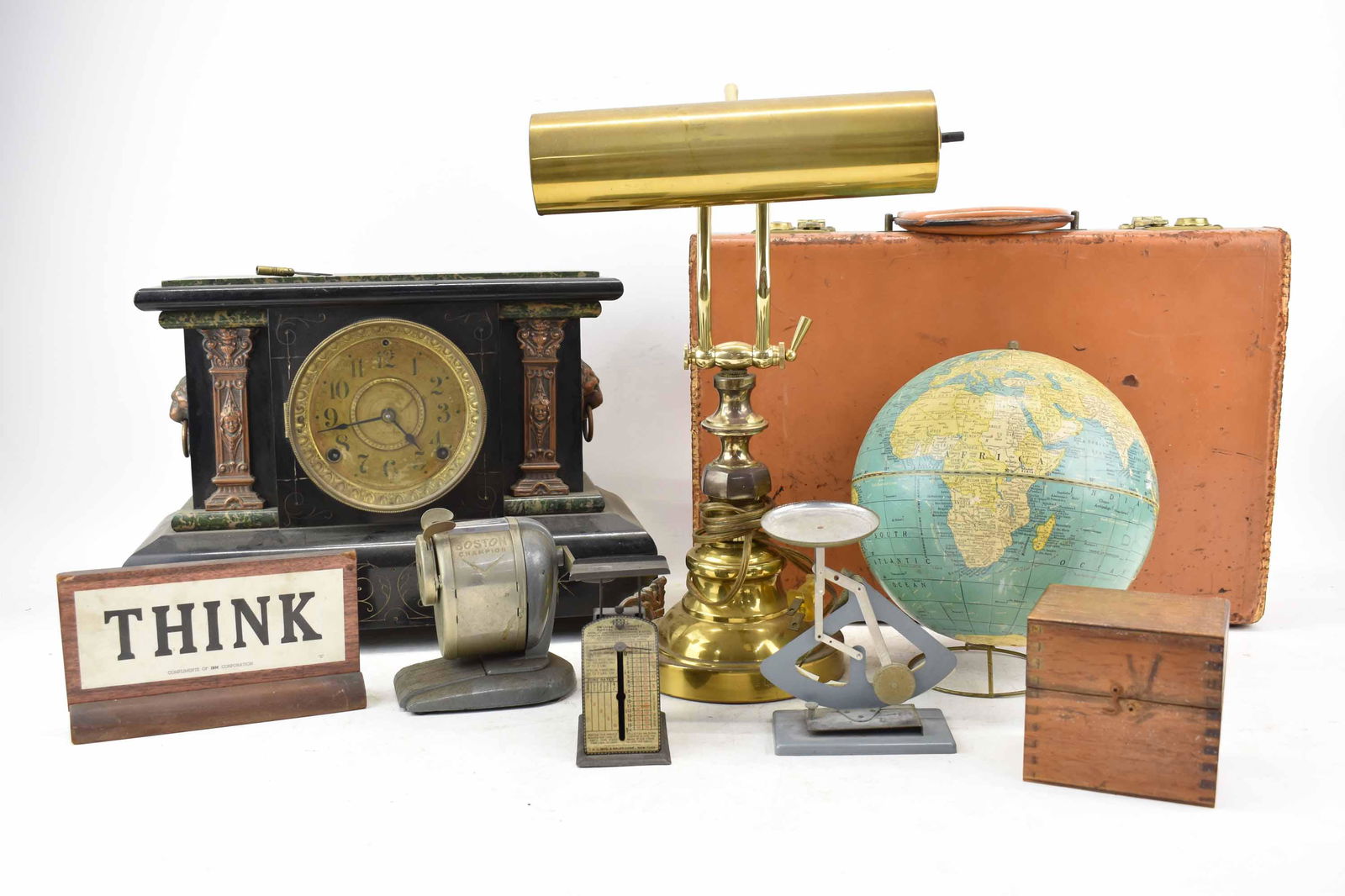 Seth Thomas Mantle Clock w/Faux Marble Case (1 of 7)