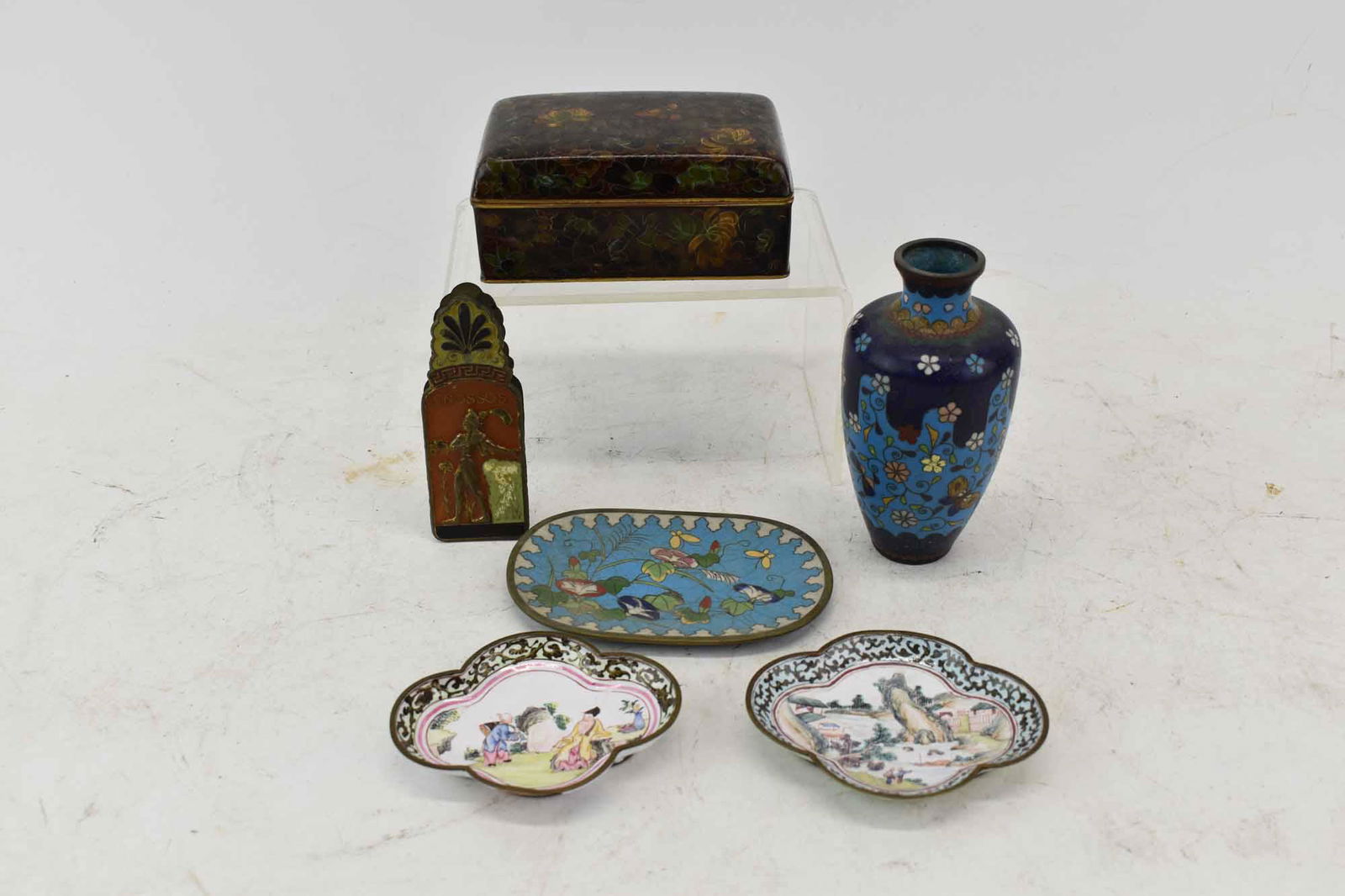 Group of CloisonnÃ© Table Articles (1 of 12)