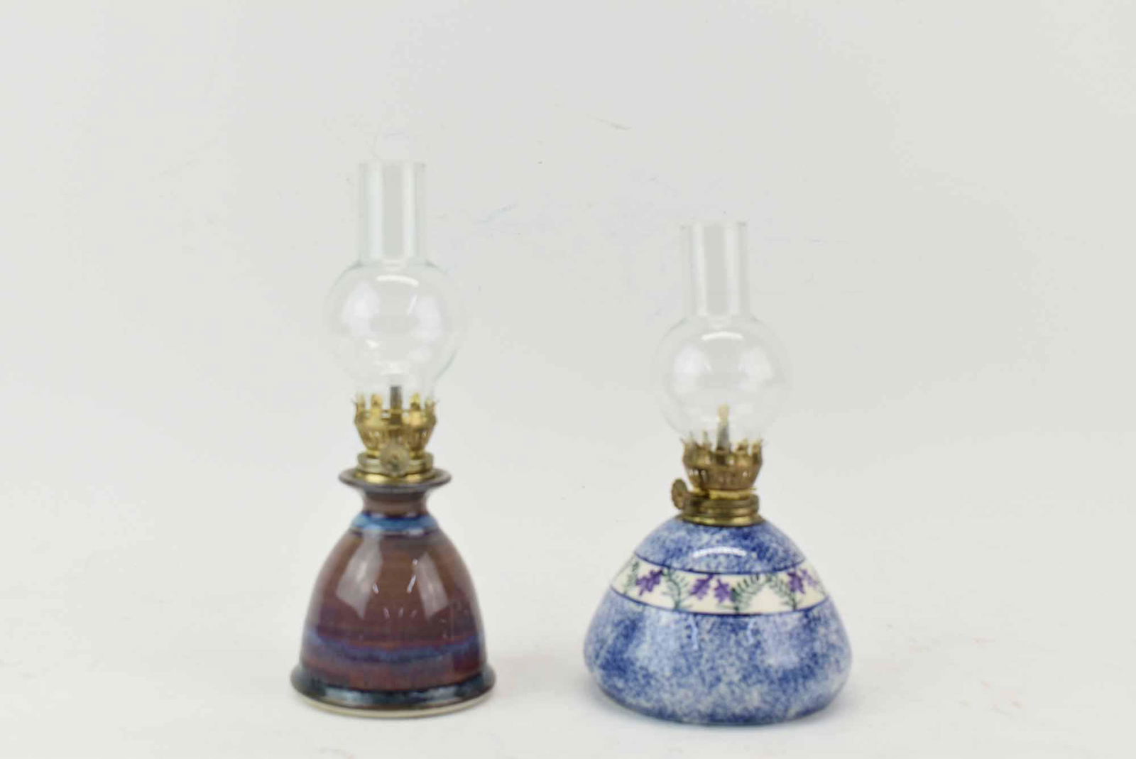 Two Small Modern Table Top Oil Lamps (1 of 8)