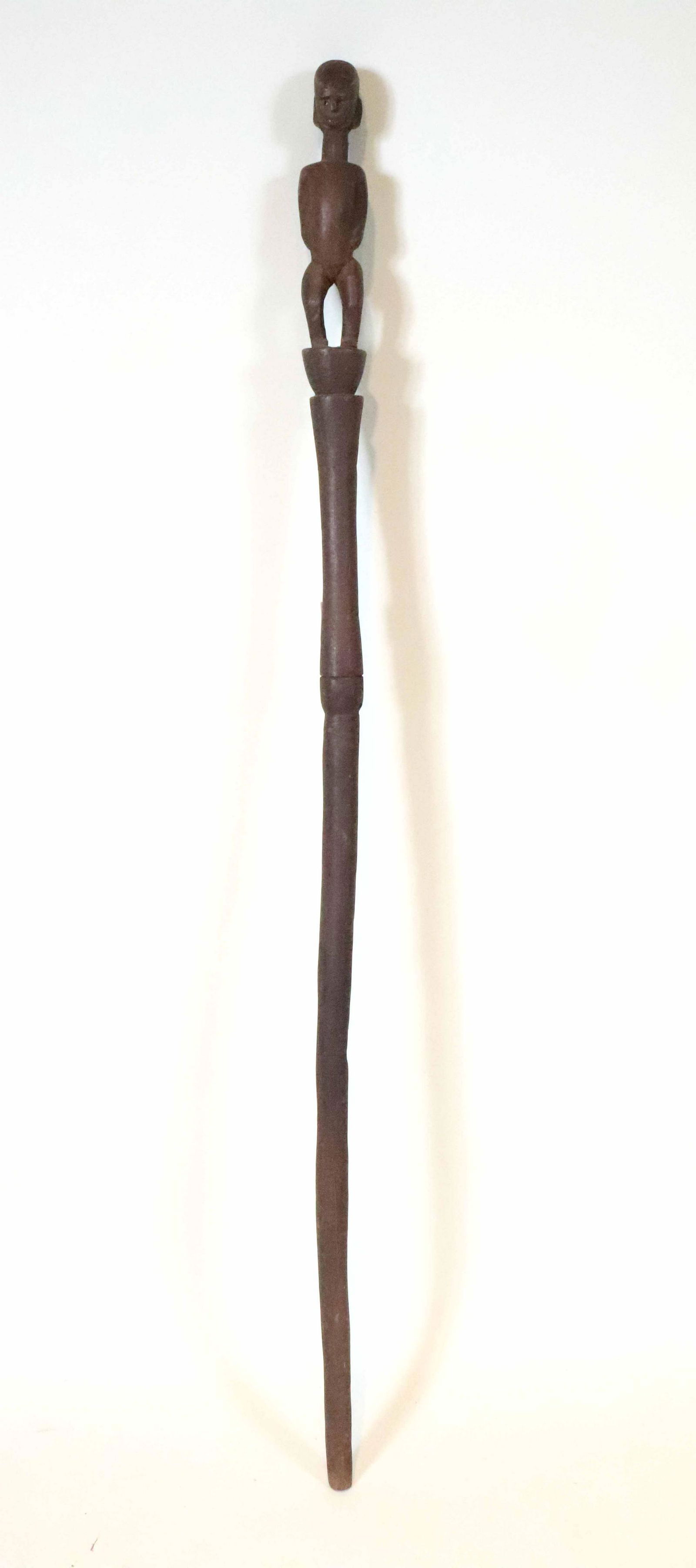 African Carved Hardwood Figural Staff (1 of 5)