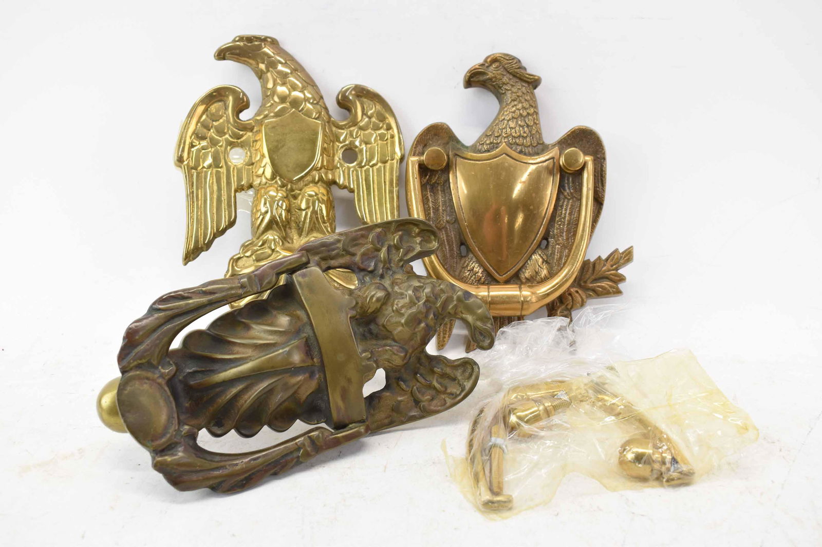 3 Federal Style American Eagle Brass Door Knocker (1 of 8)