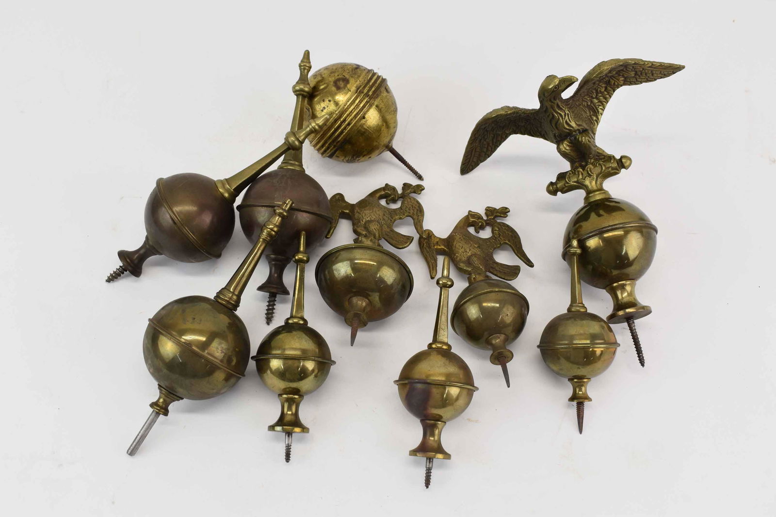 3 Brass American Eagle Finials (1 of 7)