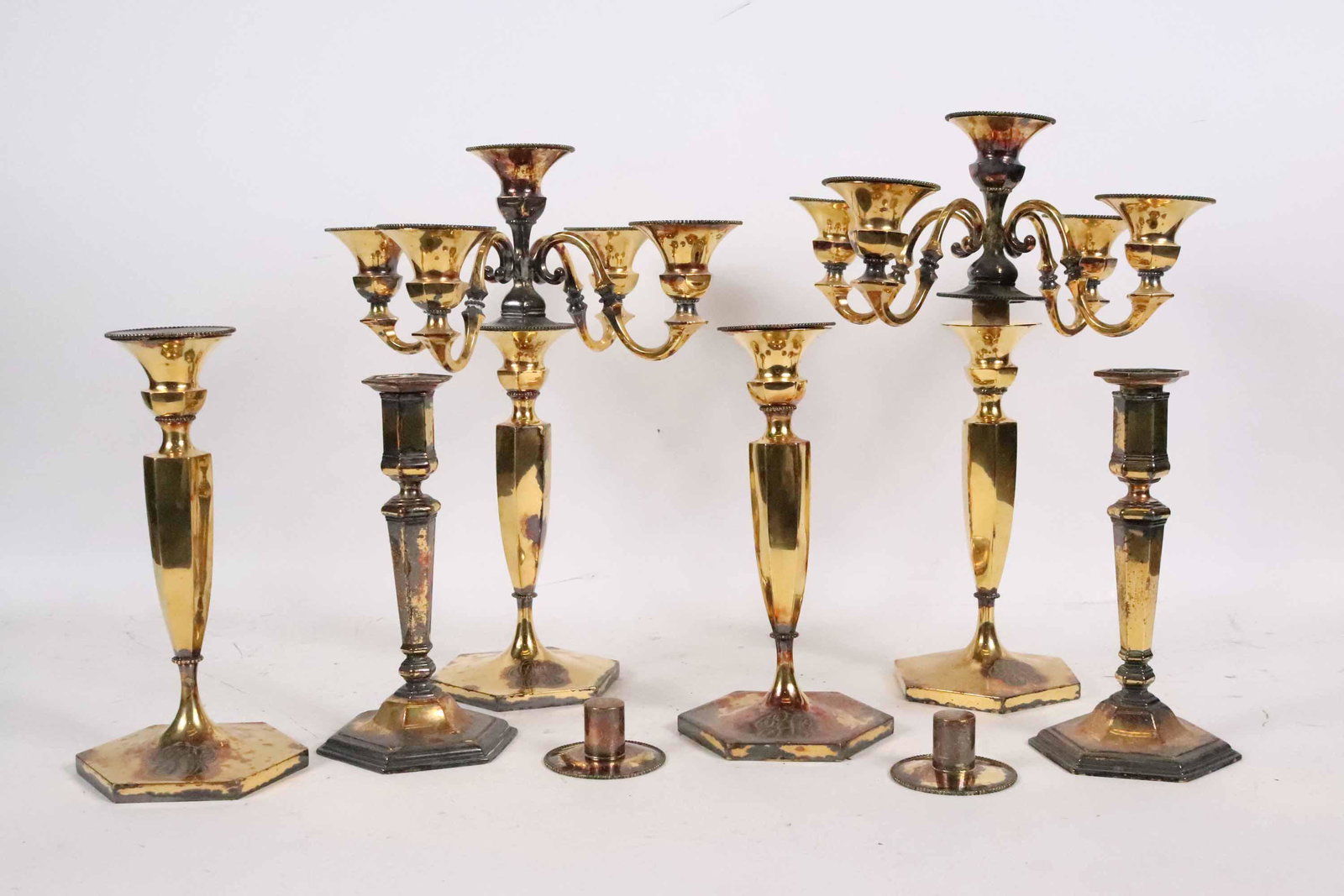 Pair of Howard Gilt Silver Five-light Candelabra (1 of 13)