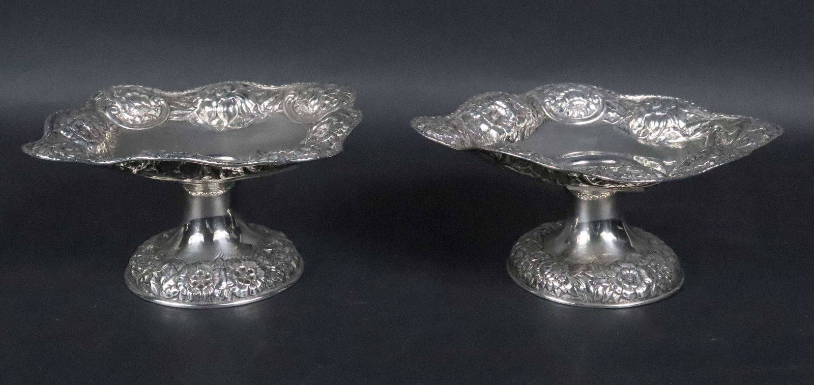 Pair of Sterling Silver Square Footed Compotes (1 of 5)