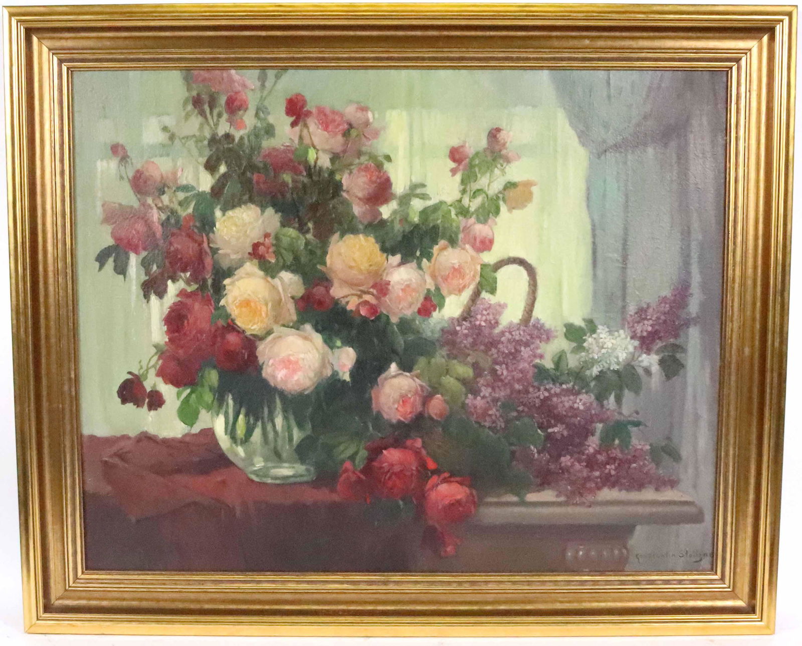 Konstantin Stoitzner, Oil on Masonite, Flower (1 of 11)