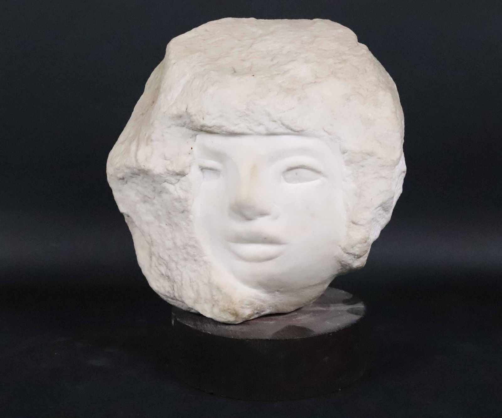 Carved White Marble Abstract Bust, Salerno (1 of 9)