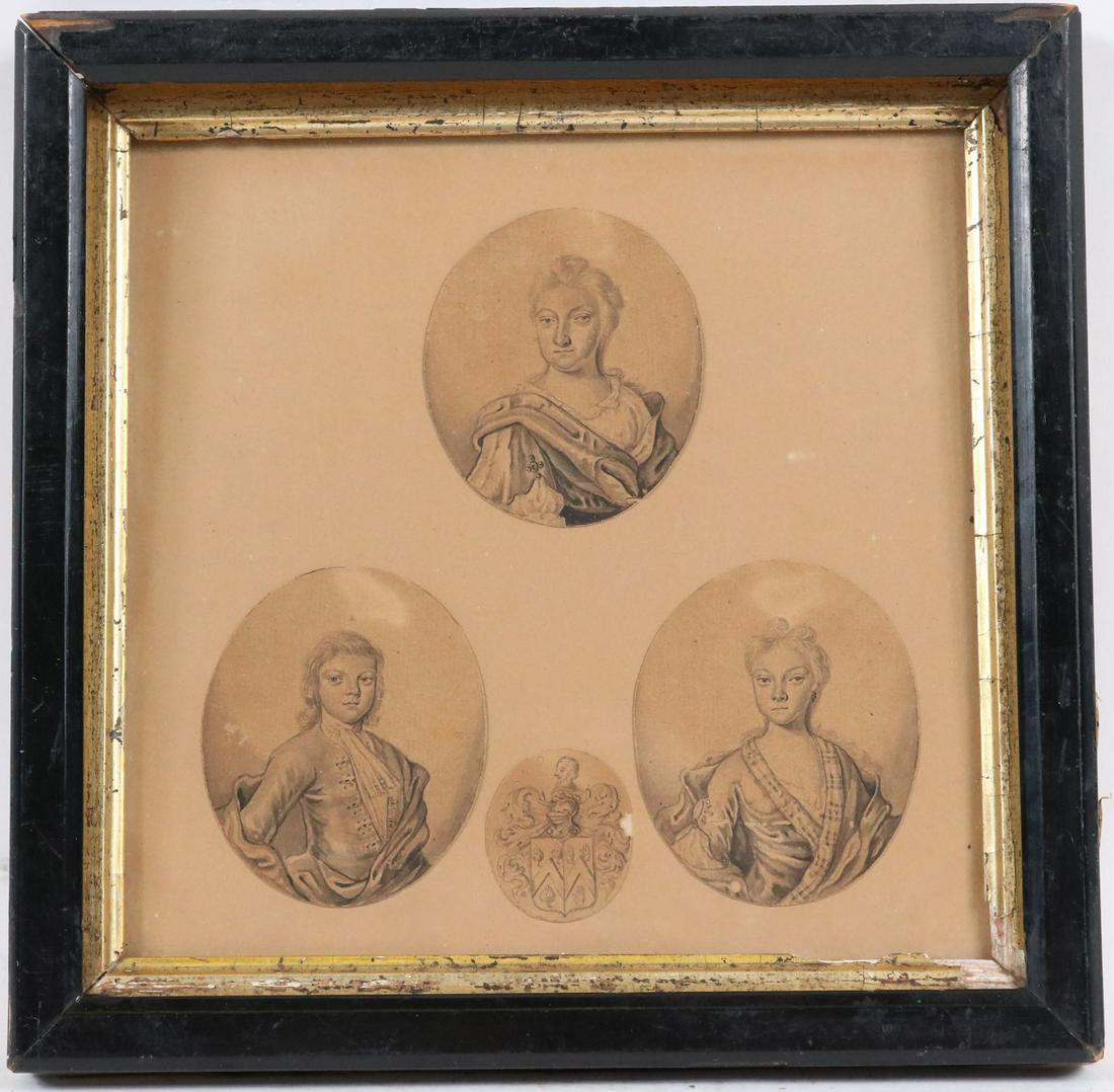 Three Miniature Portraits Laid on Paper (1 of 10)