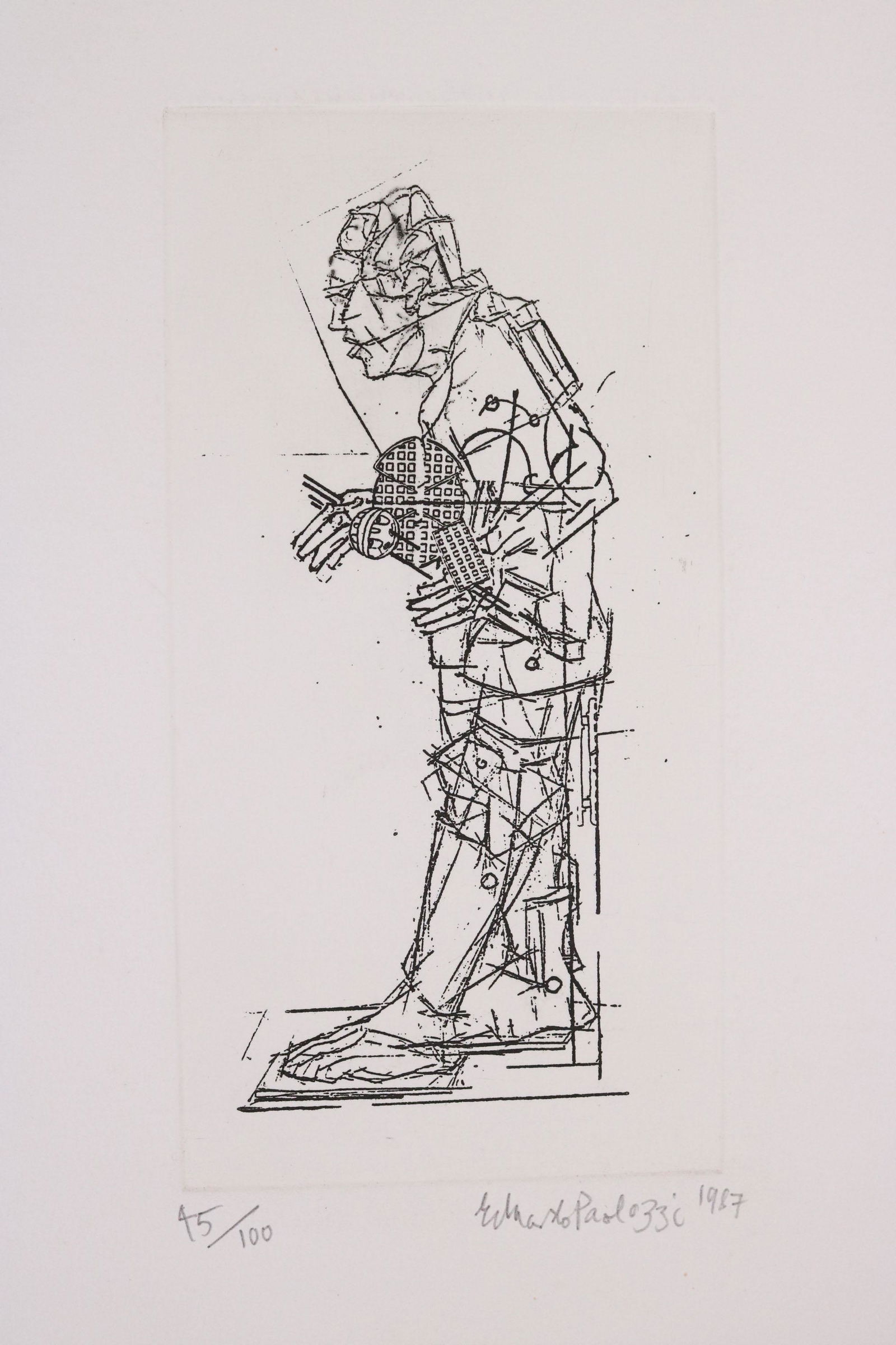 Eduardo Paolozzi, Engraving, Abstract Man (1 of 3)