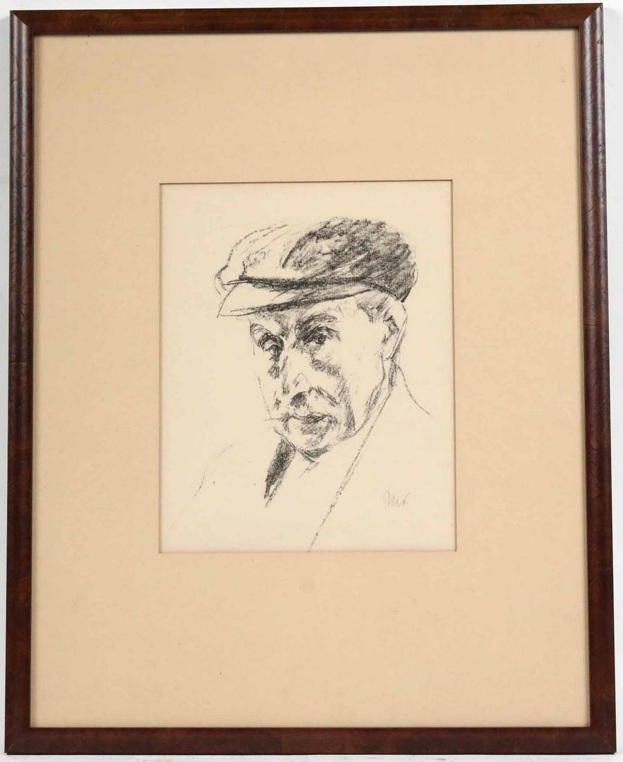 Max Liebermann, Lithograph, Man in a Hat (1 of 4)