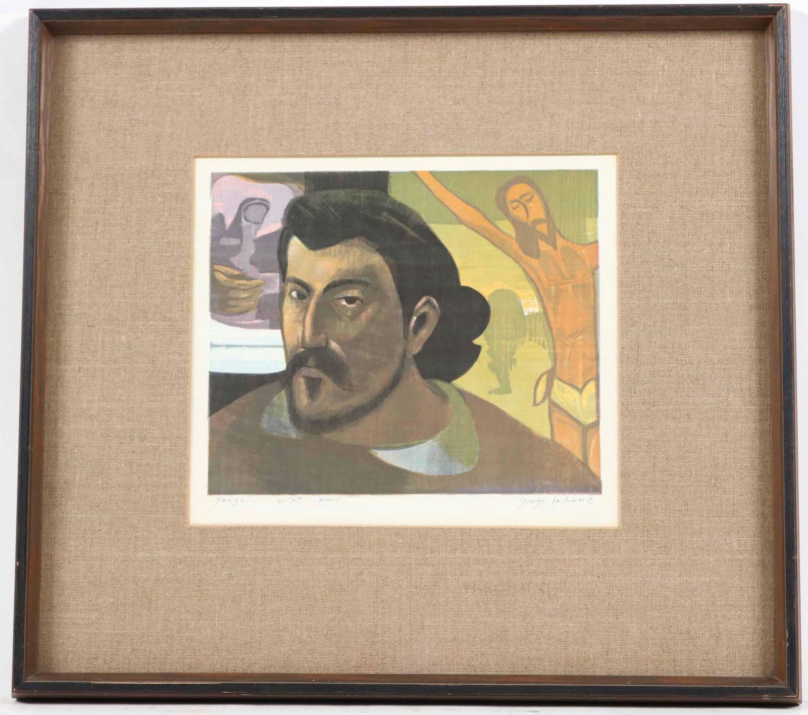 George Lockwood, Lithograph Gauguin Self-Portrait (1 of 5)