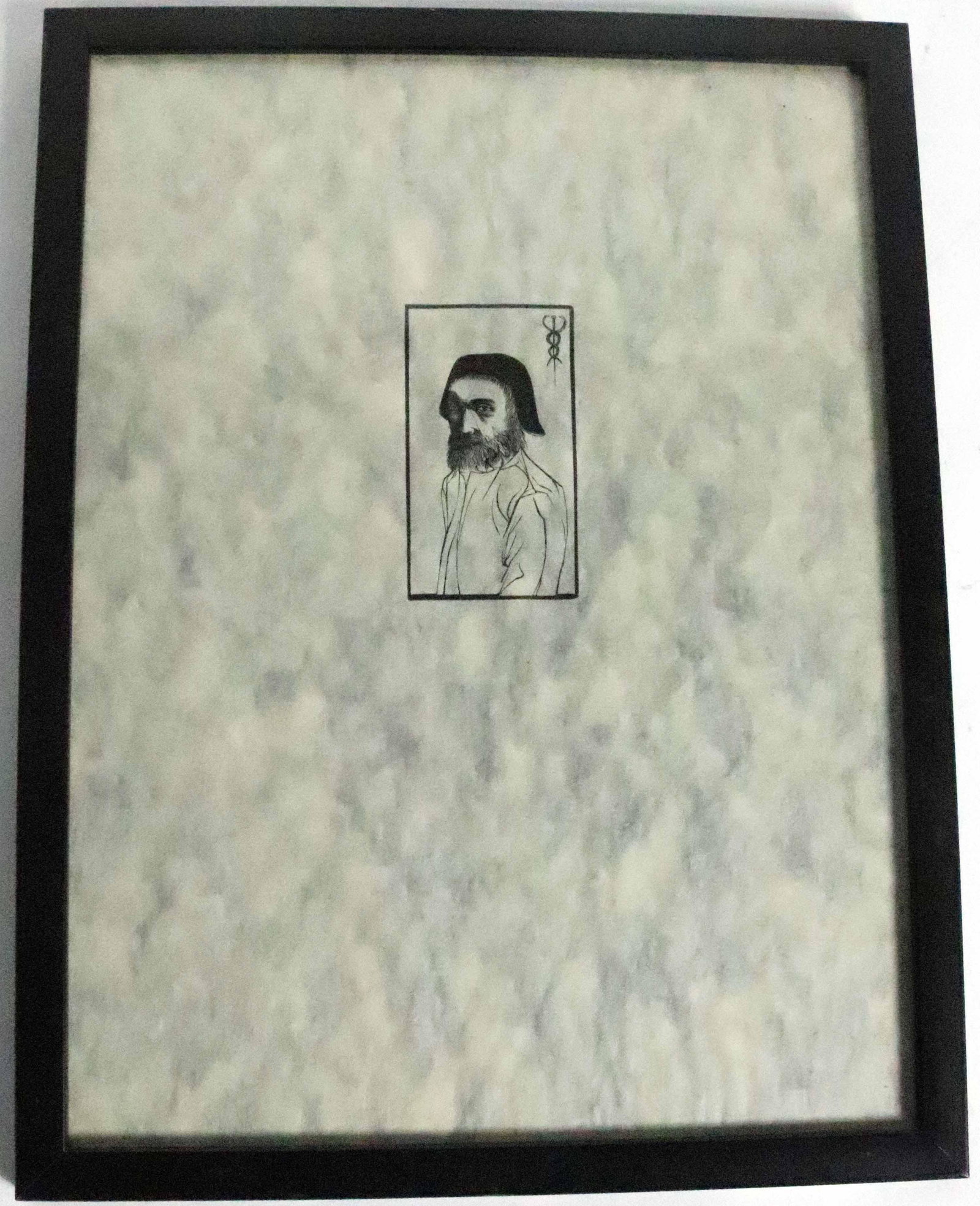 Woodblock Print, Bust of a Man: Unsigned. Sight size: 11-3/4"h x 8-1/2"w Overall: 12-3/4"h x 9-3/4"w Provenance: Property from the Steve and Stephanie Alpert Collection