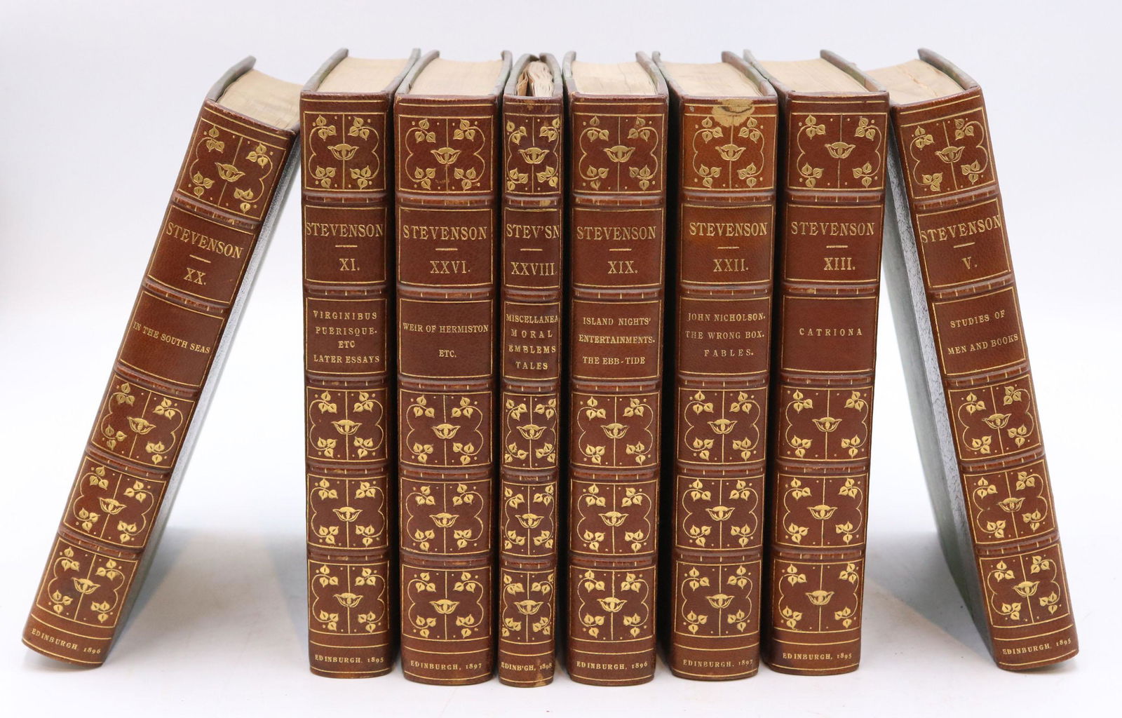 32 Volumes of The Works of Robert Louis Stevenson (1 of 8)