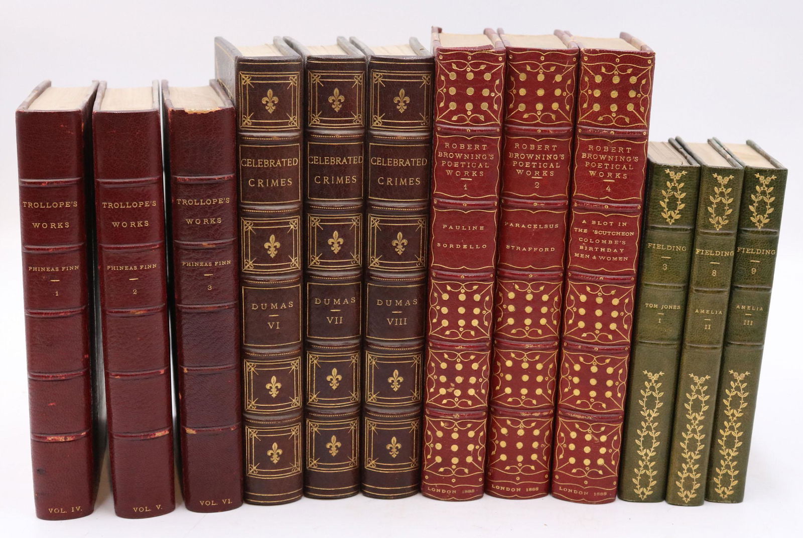 38 Assorted Leather-Bound Books (1 of 6)