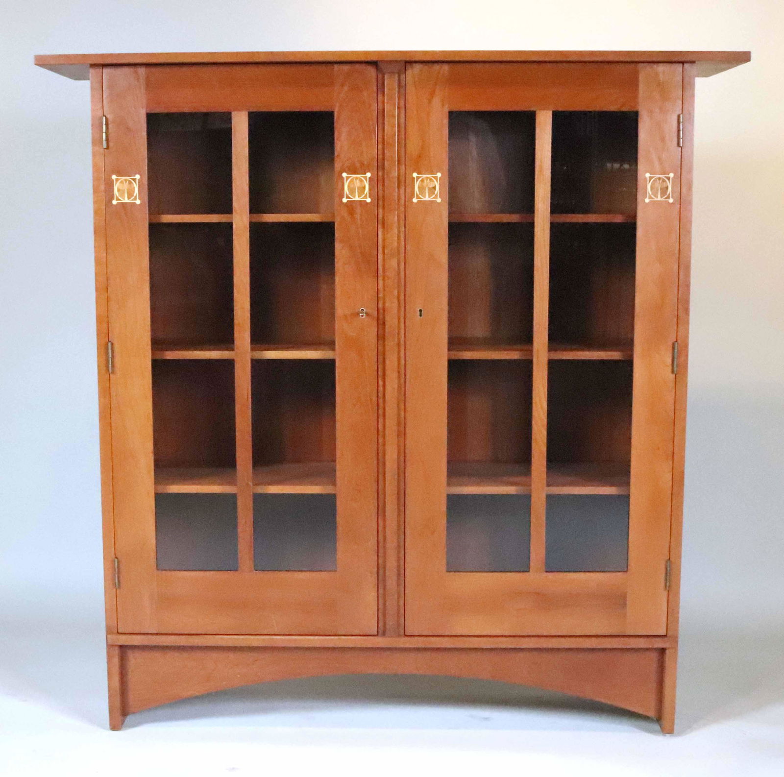 Stickley Inlaid Cherrywood Bookcase Cabinet (1 of 8)