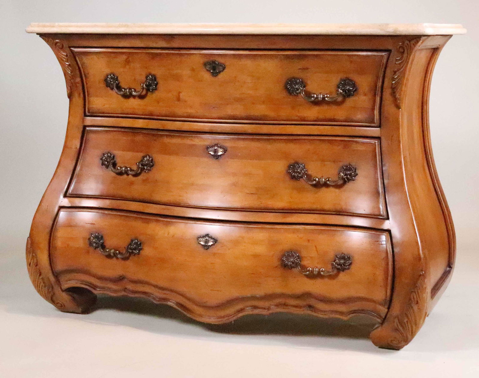 Century Furniture Marble Top Bombe Commode (1 of 10)