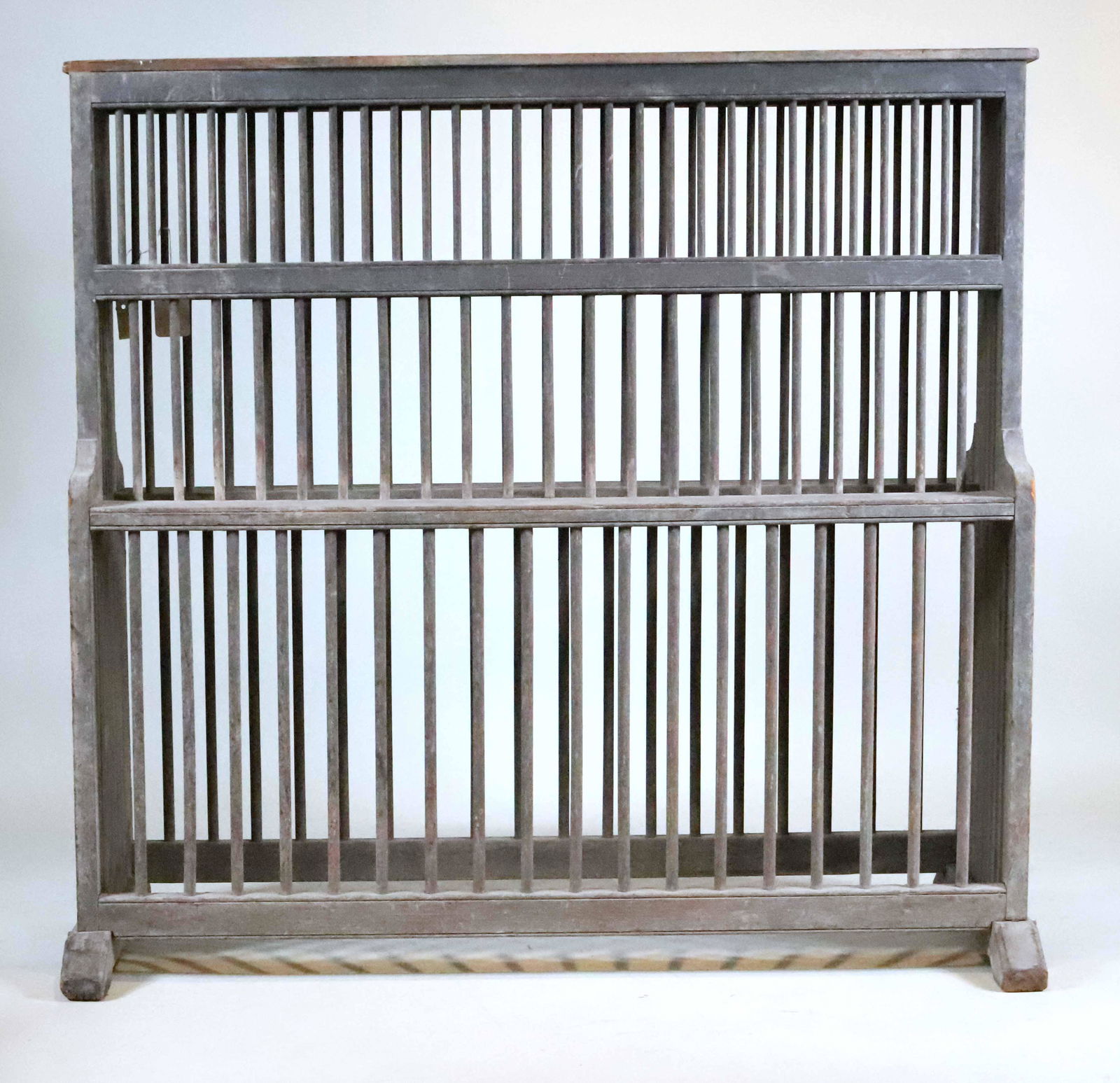 Grey-Painted Pine Dish Rack (1 of 10)