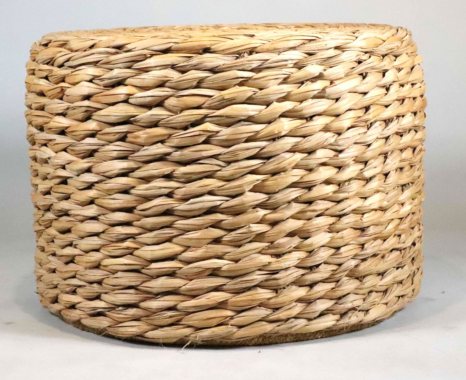 Modern Woven Circular Glass Top Table (1 of 6)