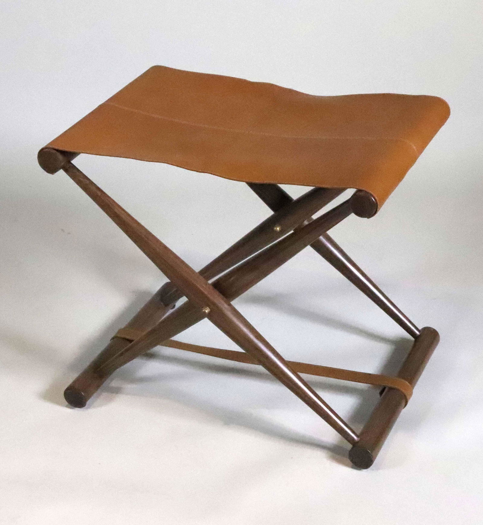 Brown Leather Folding Seat (1 of 6)