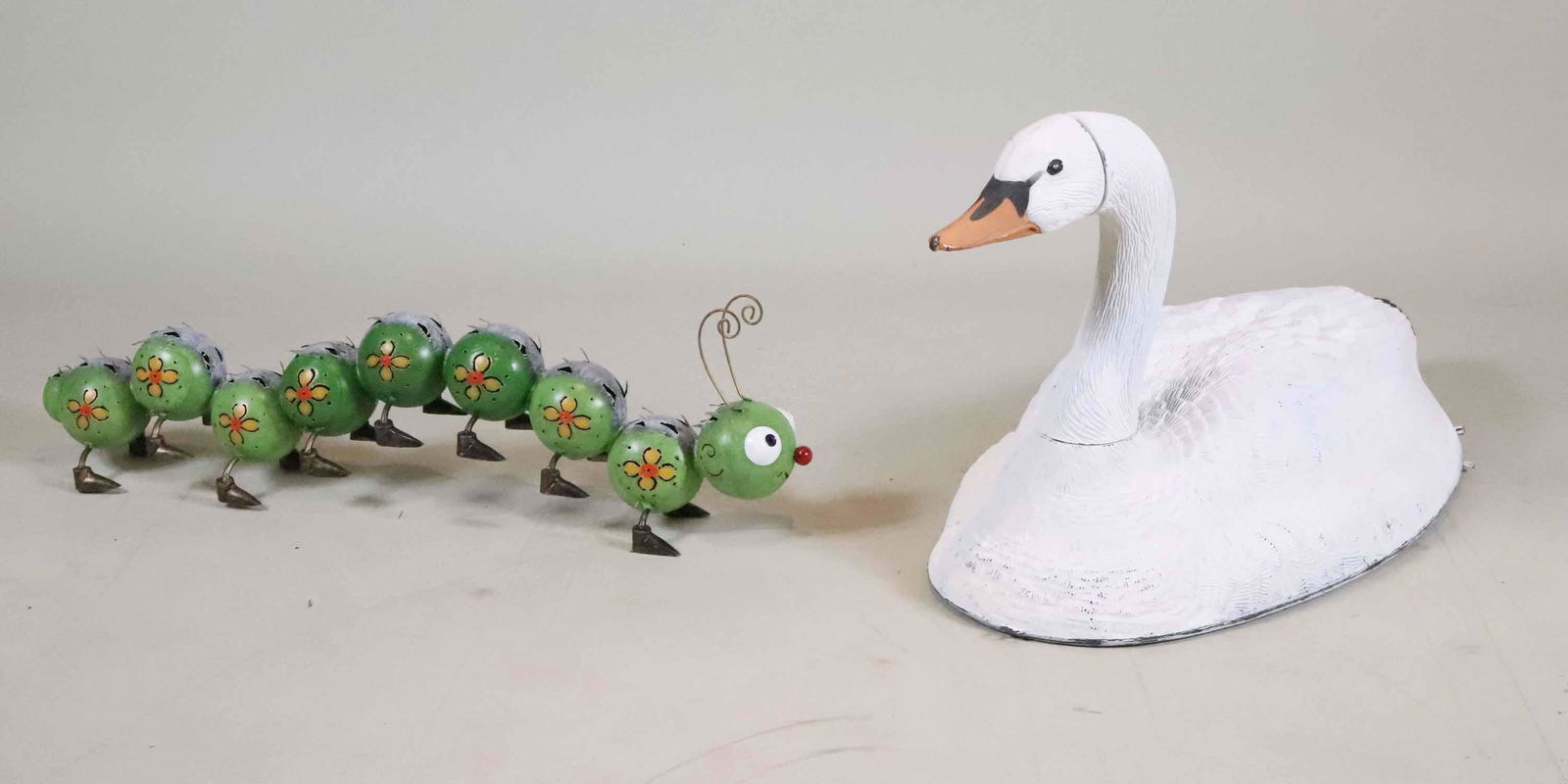 Painted Metal Caterpillar Figure (1 of 7)