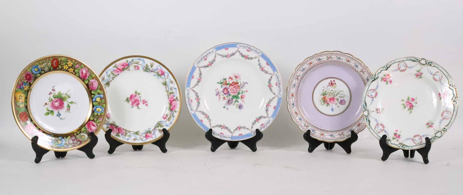 Assorted Floral-Decorated Porcelain Plates (1 of 12)