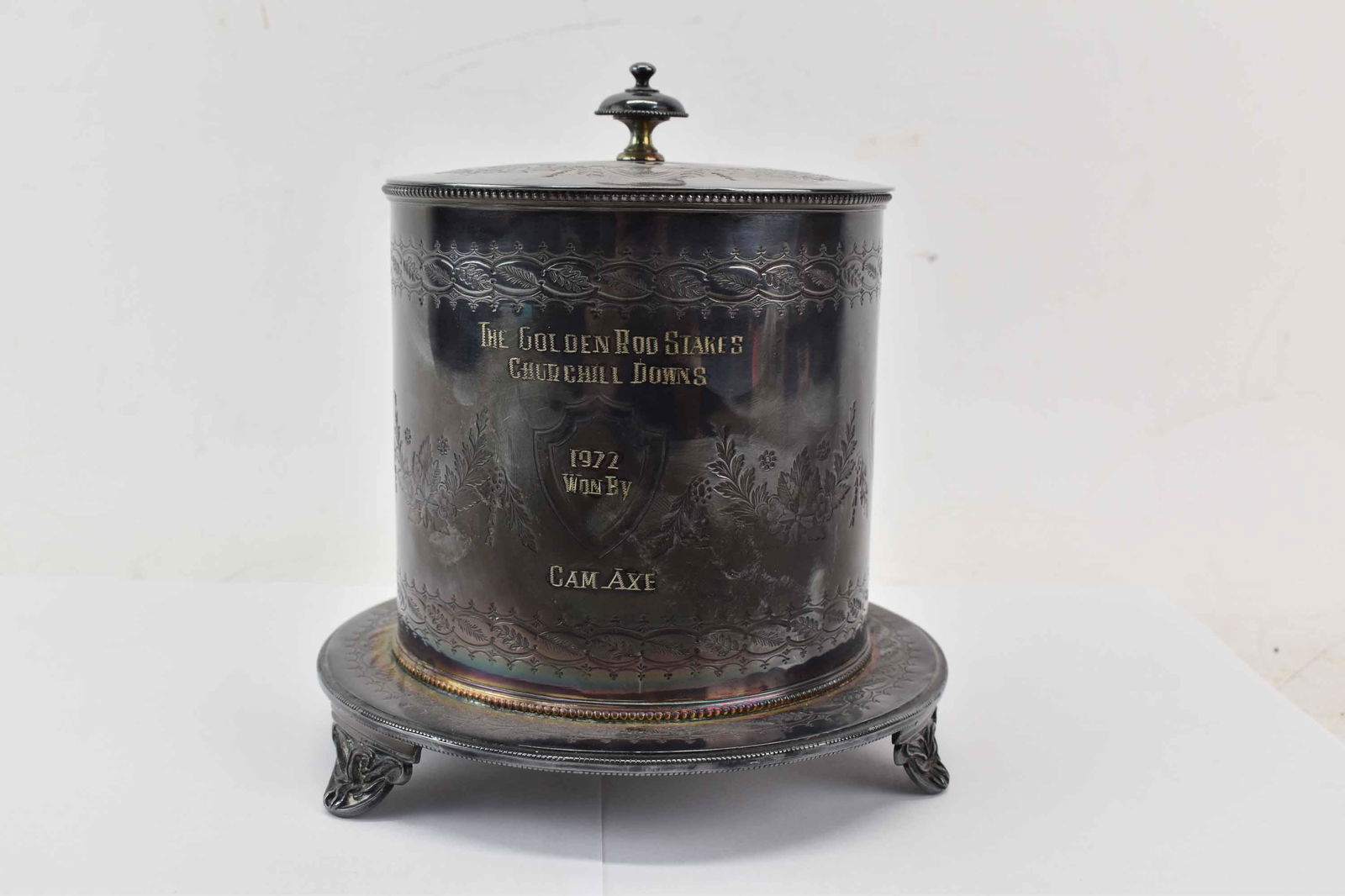 Victorian Silverplate Biscuit Jar (1 of 8)