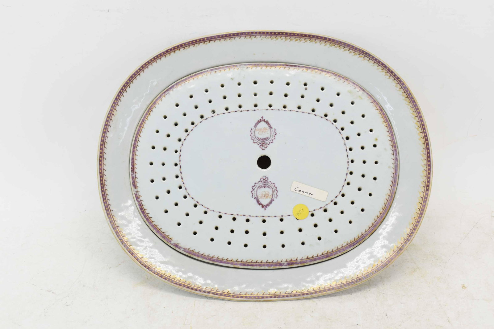 Chinese Export Porcelain Meat Platter & Strainer (1 of 7)