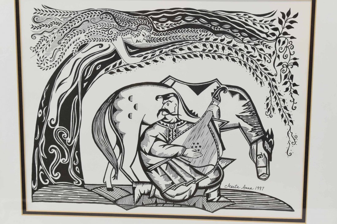 Pen & Ink Drawing Signed (1 of 4)