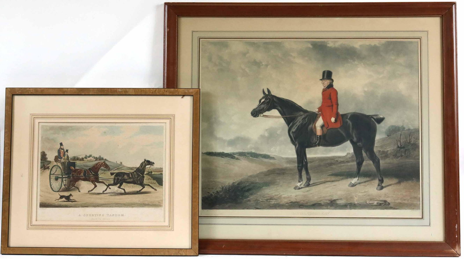 Hand-Colored Engraving, "A Sporting Tandem" (1 of 11)