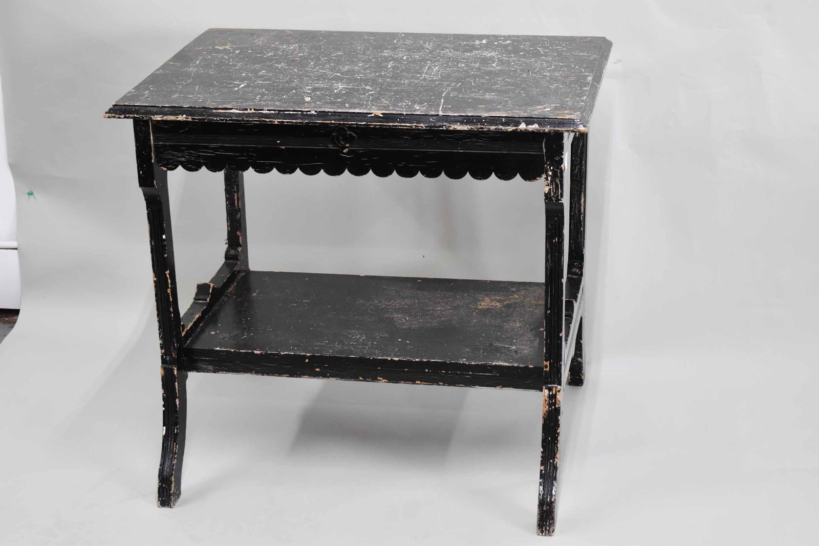 Vintage Black Painted Occasional Table (1 of 5)