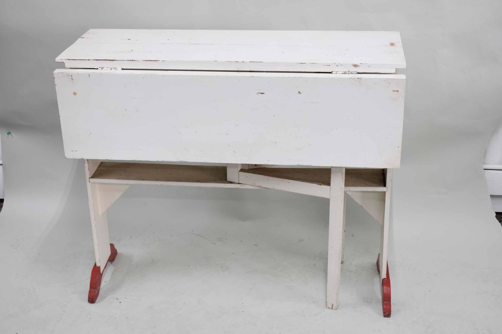 Vintage Drop Leaf White Painted Table (1 of 4)
