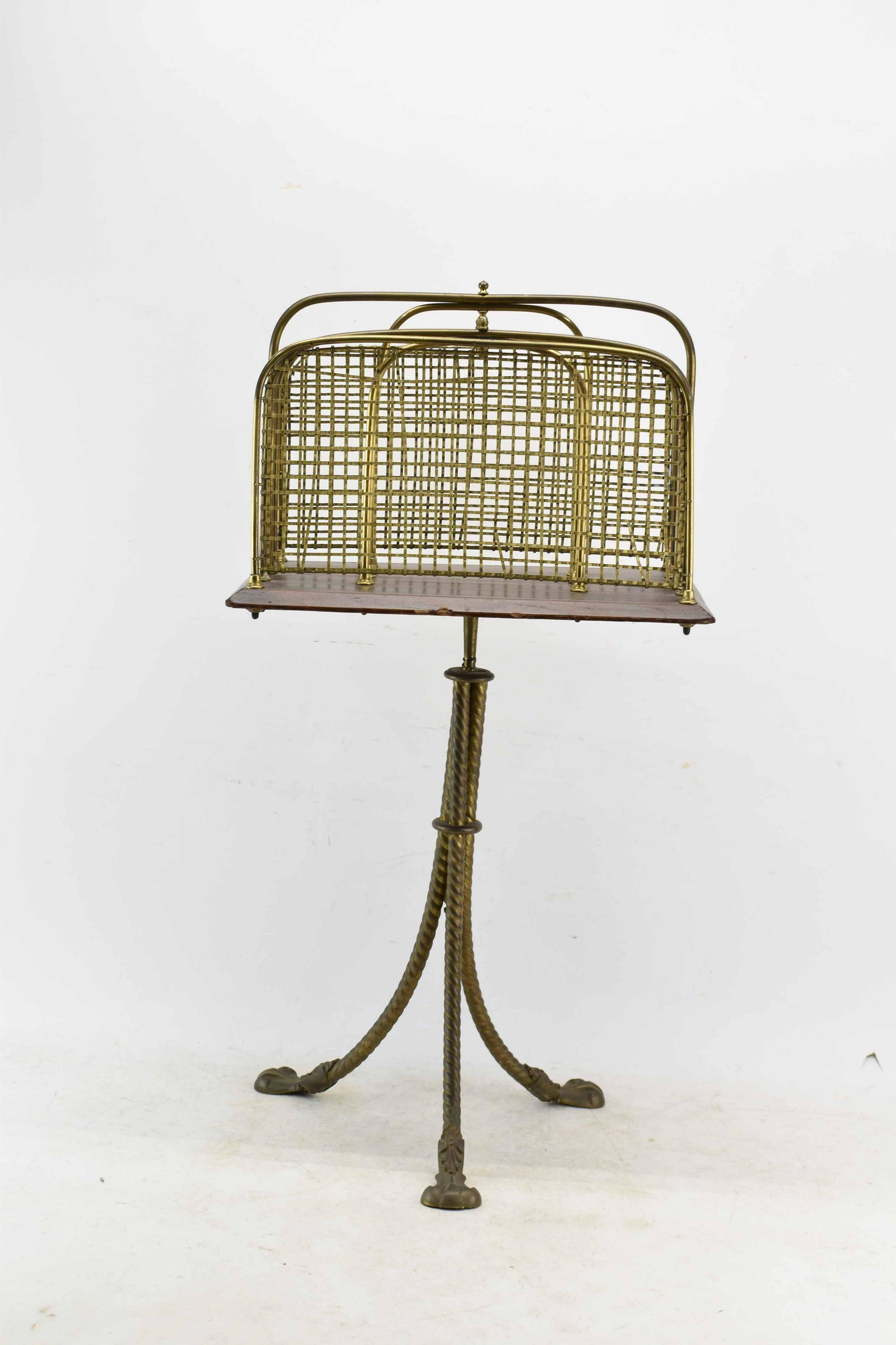 Antique Brass Magazine Stand (1 of 8)