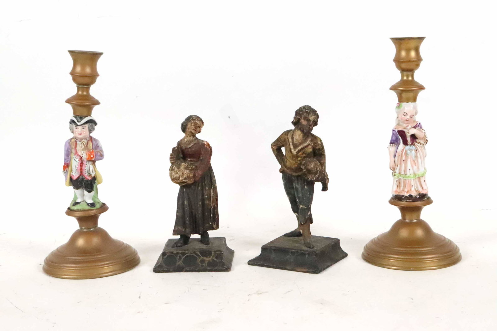 Pair of Carved and Painted Wood Figures (1 of 13)