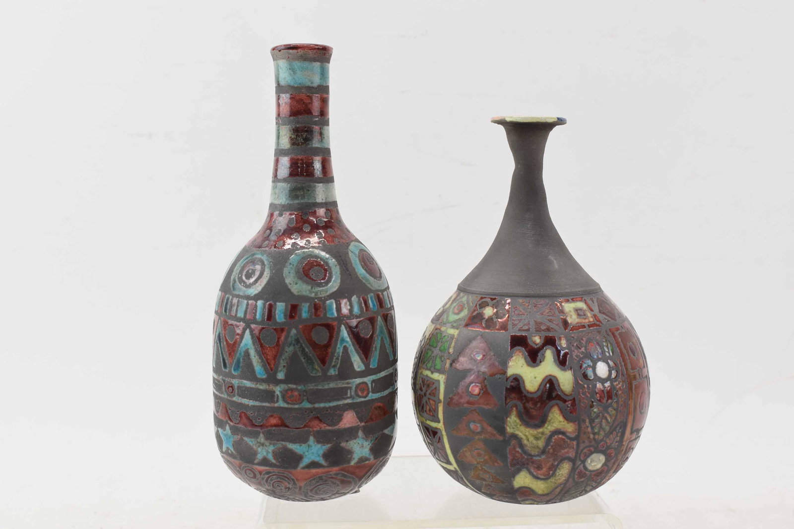 2 Raku Art Pottery Vases (1 of 7)