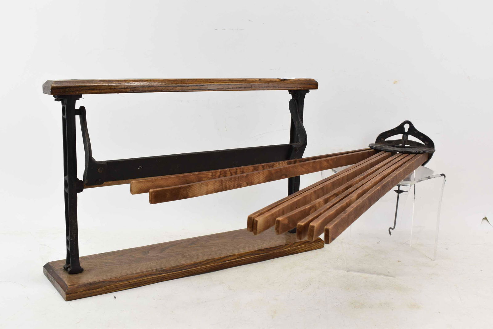 Antique Iron and Wood Drying Rack (1 of 4)