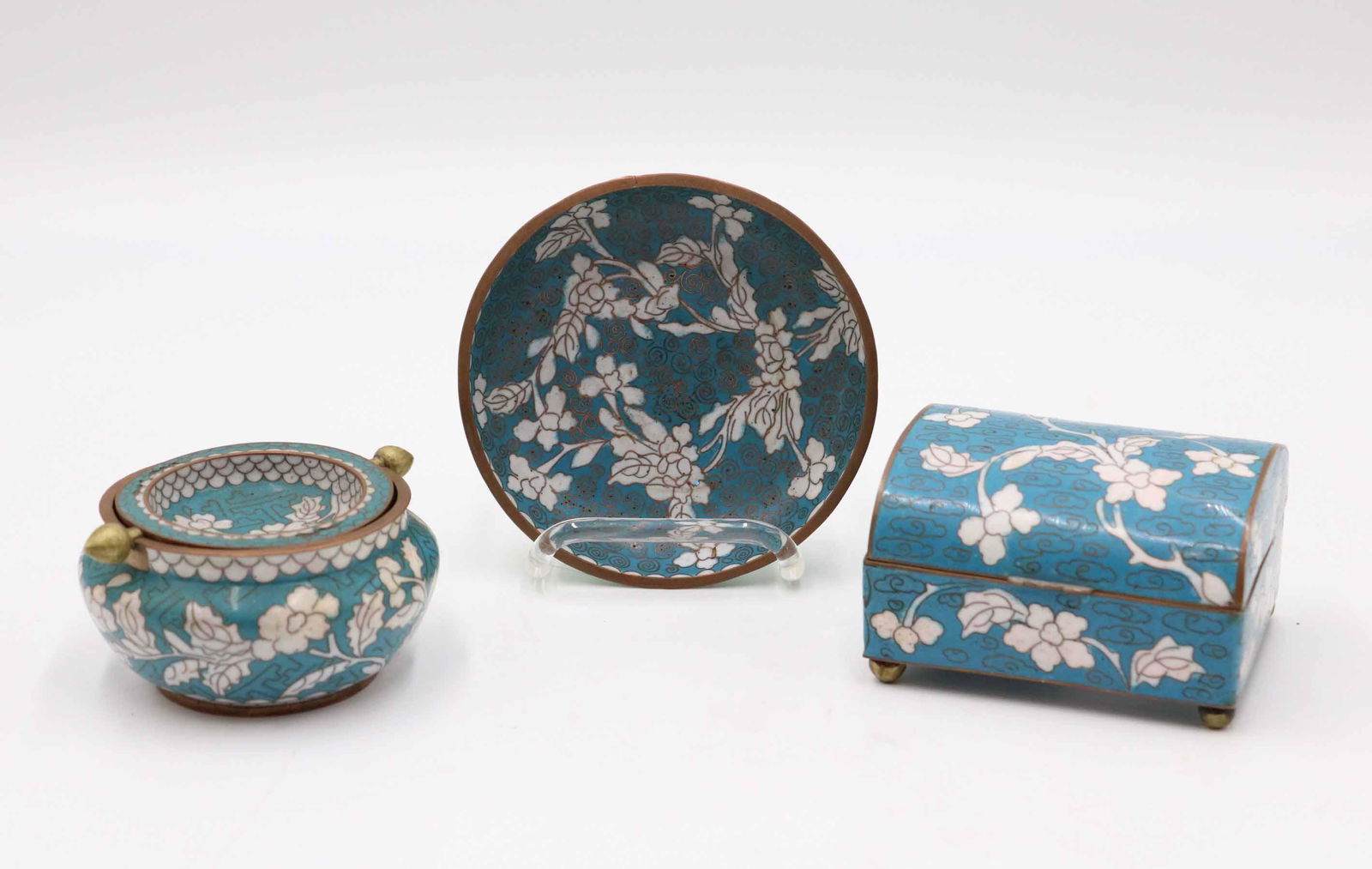 Three Chinese Cloisonne Table Articles (1 of 6)