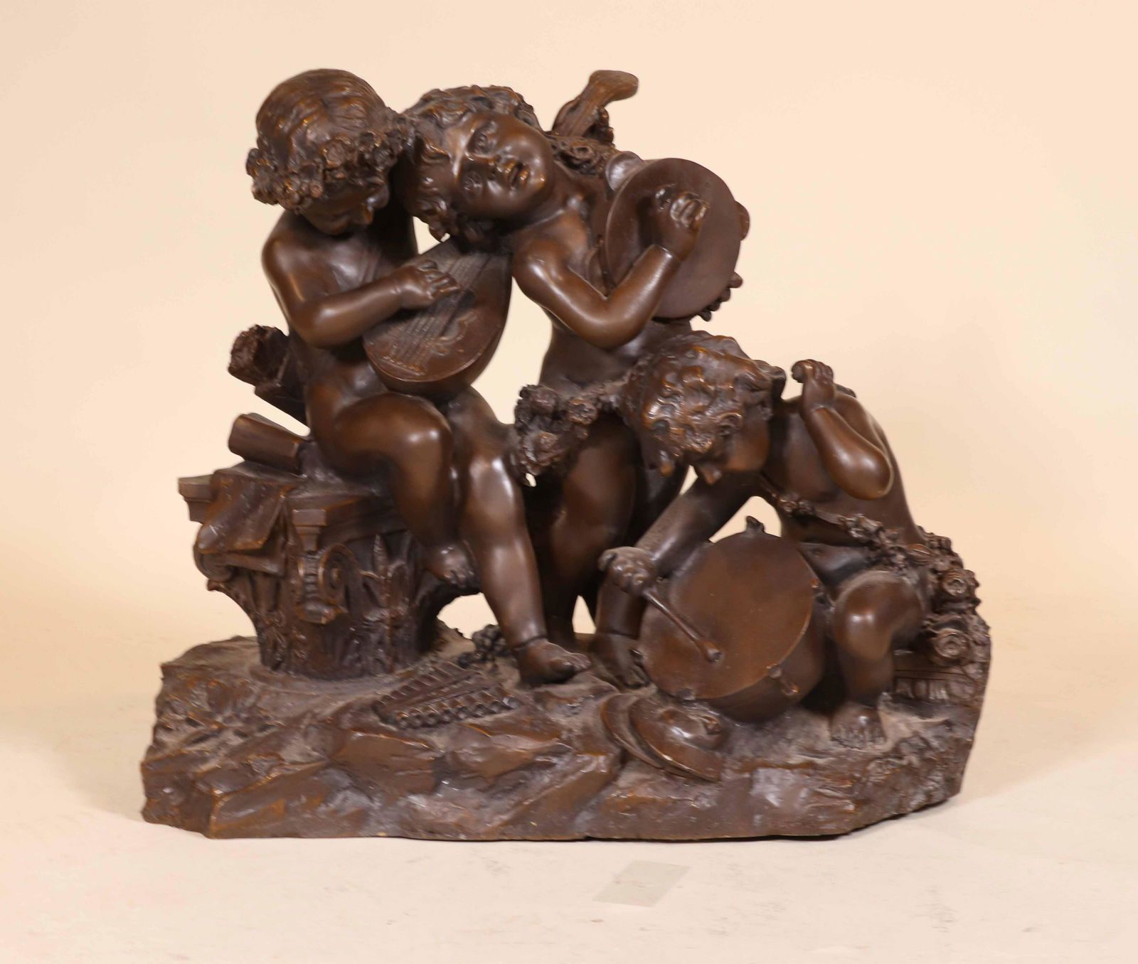 Aristide Petrilli, Bronze, Three Putti Musicians (1 of 10)