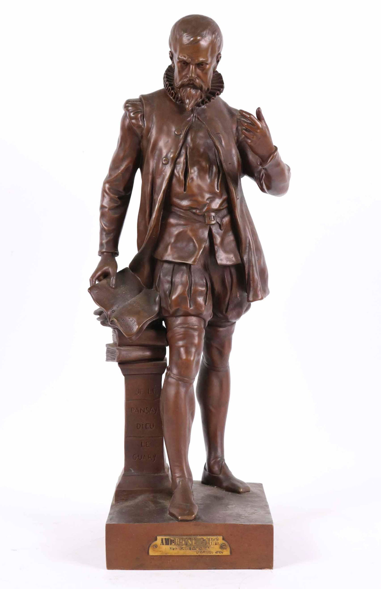 Emile Louis Picault, Bronze Statue, Ambroise Pare Jul 21, 2021 Nye